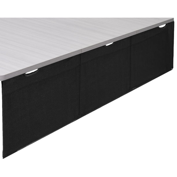 Faldón de escritorio VIVO DESK-SKIRT-71 negro de 180 cm con gestión de cables