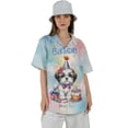 thumbnail image 4 of Happy Birthday Cute Puppy Shih Tzu with Cake Gifts Party Hat Hawaiian Shirt Breathable Summer Unisex Merch Lion Dog Lover Gifts - 00029, 4 of 6