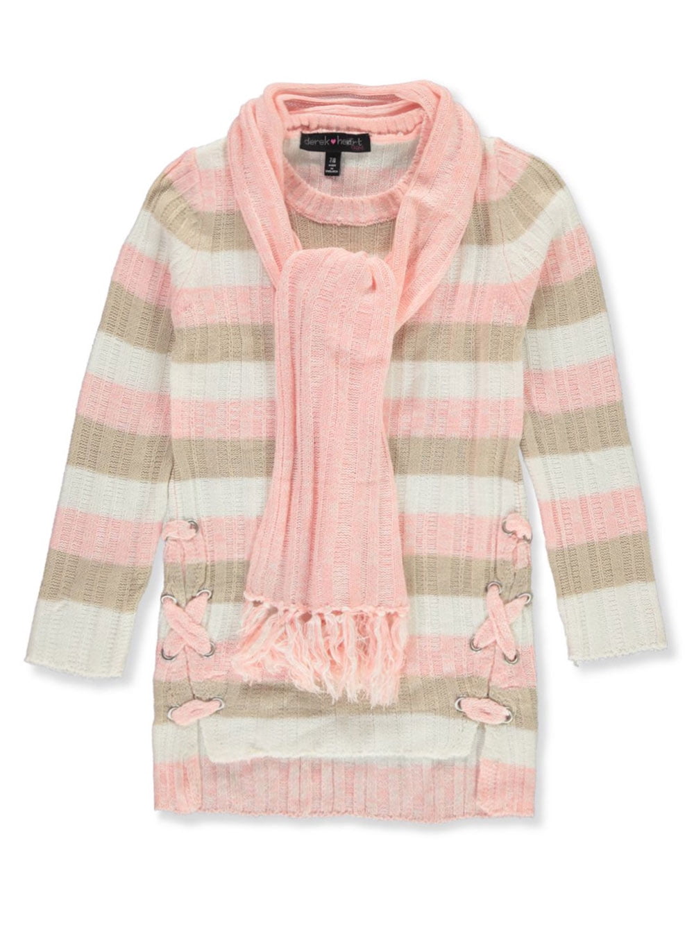 Derek Heart Girls' Grommet Trim Sweater 