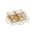 thumbnail image 3 of Clear Acrylic Divided Serving Tray - 4-Compartment Snack Platter for Parties, Fruit, Nuts & Appetizers with Iron Stand, 3 of 7