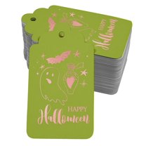 Inkdotpot Real Rose Gold Foil Happy Halloween Halloween Tags Favor Hang Paper Tags 50 Pieces