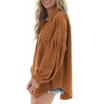 thumbnail image 5 of Lindreshi Cardigan Sweaters for Women Plus Size Women Solid Color Casual Long Sleeve Pocket Loose Lapel Cardigan Jacket Coat, 5 of 5