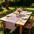 thumbnail image 4 of 4th of July Table Runner Patriotic Stars Table Runners Independence Day American Flag Linen Dresser Scarf Kitchen Dining Table Decor for Memorial Day Holiday Party, 4 of 8
