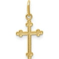 thumbnail image 1 of 14K Yellow Gold Polished Small Budded Cross Charm (19.02 X 9.02) Made In United States k6243, 1 of 6