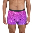 thumbnail image 4 of Wukai Pink Purple Glitter Print Men’s Underwear Breathable Boxer Briefs,&nbsp;Moisture Wicking & Breathable-Small, 4 of 7