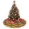 thumbnail image 2 of Christmas Tree Skirt Ghanaians-Flag Xmas Tree Skirt Mat for Christmas Decorations Party Holiday 30", 2 of 6
