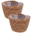 thumbnail image 4 of HLONK 2 Pcs Baskets for Plants Woven Flower Planter Artificial Mini, 4 of 8