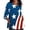 B-Multicolor, variant on Red White and Blue Blouse for Women 4th of July Shirts for Women Patriotic Shirts for Women Fourth of July Womens Shirts Women's Ladies Fashion Casual Cropped 3/4 Sleeve Printing Shirt Blouse Top