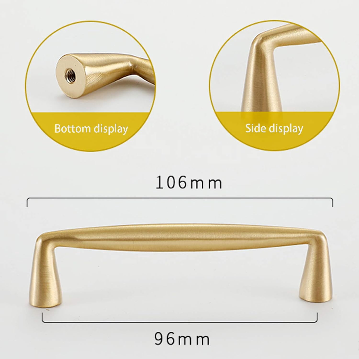 Gamvdout Vintage Furniture Handles Brass Drawer Door Handle Gold Furniture Kitchen Door Cabinet Handles for Kitchen Cabinets Golden Cupboard Door Handle with Screws