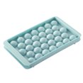 thumbnail image 1 of 33 Grid Ice Cube Tray Easy Release Flexible Ice Cube Mold with Lid for Cocktail Freezer Blue, 1 of 6
