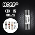 thumbnail image 4 of HQRP 2-Pack KTK-15 Midget Fast-Acting Digital Multimeter Fuse 15 A 600V 100kA IR Replacement for Bussmann KTK15, Limitron KTK-15A, Littelfuse KLK15 Compatible with Fluke P/N 892583, 3478712, Tektronix, 4 of 7