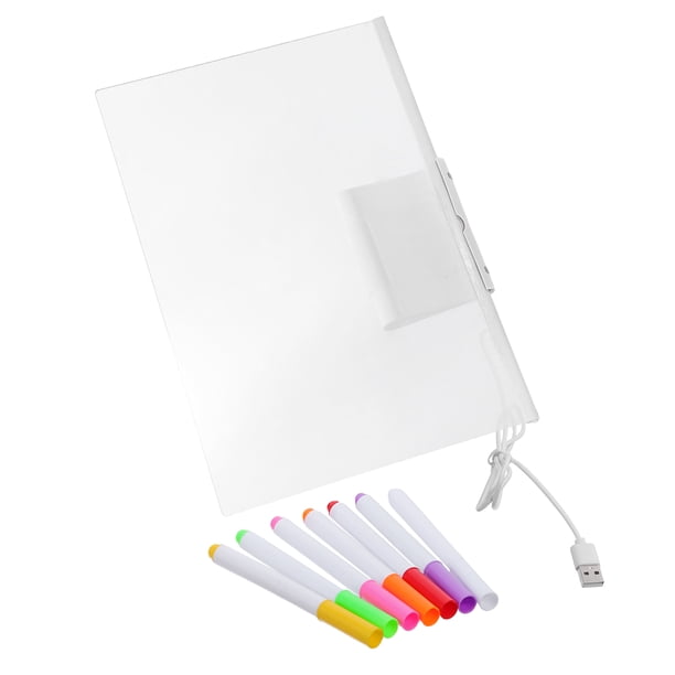 HAMPPLIES 1Jgo Pizarra Acrílica Luminosa LED Con Borrado Fácil Para Notas Y Dibujos En El Hogar