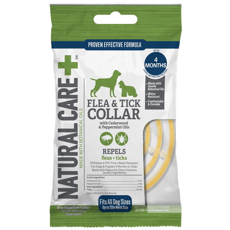 Natural Care Repellent Flea and Tick Collar for Dogs and Puppies, 4 Month