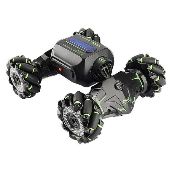 Voiture Télécommandée Verte 2,4 g à Gestes Cascade Drift Camion Rc 4RM Véhicule d'Escalade Tout-Terrain avec Batterie Rechargeable Lumières DEL pour Enfants de 4 à 12 Ans Cadeau d'Anniversaire Échelle 1:14 8,9 X 6,5 X 2,7 Pouces