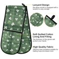 thumbnail image 4 of Dailycode Double Sided Oven Mitt with Loop Heat Resistant Kitchen Long Potholders 7" x 35" Plaid with Shamrocks, 4 of 6