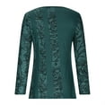 thumbnail image 4 of Pompotops Style Femme Confortable Col Rond Doux Chandail Imprimé Manches Longues Liquidation, 4 of 6