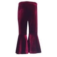 thumbnail image 2 of BLTIBY Flare Pants for Girls High Waist Velvet Stretch Pants Toddler Comfortable Fashion Lightweight Yoga Trousers Hot Pink 7-8 Years, 2 of 3