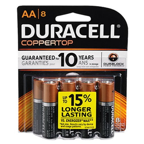  DUR5008918  Duracell - Coppertop Piles Alcalines AA - paquet de 8