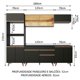 thumbnail image 3 of Madesa Gabinete de Cocina Completa 260 cm Reims Negro/Rústico 02, 3 of 8