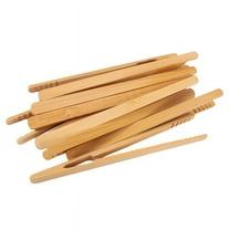 10 Pieces Bamboo Toast Tongs, Tongs 7 Inches Toaster Made of Natural perfect for Bread