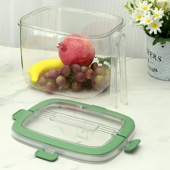 Ice Bucket with Lid and Tong Sealed Ice Bucket Container with Handle 5L Ice Cube Bucket Portable Wine Bucket Multifunctional Ice Storage Bin for Cocktail Freezer Bar Parties Barbeque Camping