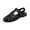 Black, variant on Women's Closed Toe Gladiator Sandals, Braided Slingback Shoes, Summer Sandals, Woman Fisherman Gladiator Braided Flat Sandal Cute Woven Strappy Closed Toe Shoes for Summer, White 5.5