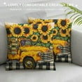 thumbnail image 3 of Nawypu  Sunflower Pillow Cover Spring Summer Floral Truck Decorative Throw Pillow Case Buffalo Plaids Flower Home Sweet Home Cushion Cover for Home Office Farmhouse Sofa Decor,, 3 of 5