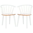 thumbnail image 2 of SAFAVIEH Blanchard Mid-Century Curved Spindle Side Chair, Natural/White, Set of 2, 2 of 5