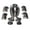 Black, variant on 7Pcs/Set Toddler Girls Boys Protect Helmet Knee Elbow Wrist Pad Sets for Cycling Skate Bike