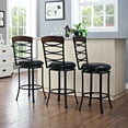 thumbnail image 2 of Highland Swivel Bar Stool in Black Gold with Black Cushion, 2 of 10