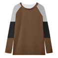 thumbnail image 3 of WEAIXIMIUNG T-Shirt Décontracté à Manches Longues pour Femmes, Col Rond Ample, Rayé, pour la Saint-Valentin, 3 of 3
