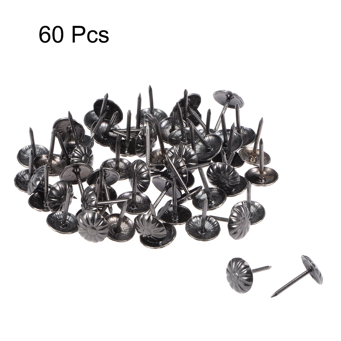 Upholstery Nails Tacks 7/16Inch Head Dia Round Thumb Push Pins Black