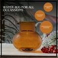 thumbnail image 4 of Artland Iris 90 Oz Handblown Glass Pitcher - Bubble Shape, Lead-Free - Versatile Drink Dispenser for Water, Juice, Cocktails - Enhanced Kitchen Decor, Dishwasher Safe (Amber), 4 of 7