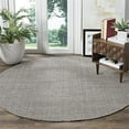 thumbnail image 2 of Safavieh Montauk Collection MTK345D Handmade Flatweave Cotton Area Rug, 6' x 6' Round, Ivory / Black, 2 of 2