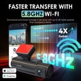 thumbnail image 4 of Rexing C2 Pro 4K Dual Dash Cam with Front & Rear 4K, 5GHz Wi-Fi, Parking Mode, 32GB Card, 4 of 7