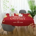 thumbnail image 6 of SKYSONIC Christmas Balls Tablecloth Waterproof Washable Polyester Square Table Cover Durable Tablecloth for Kitchen Dining Table Party Decor (54 X 54 Inch), 6 of 7