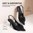 thumbnail image 2 of DREAM PAIRS Women’s Slingback Pumps, 3-Inch Stiletto High Heels with Bow, Closed Toe Satin Dress Shoes for Wedding & Work, 2 of 6