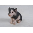 thumbnail image 4 of Hi-Line Gift Ltd Dark Brown Sitting Baby Pig, 6", 4 of 4