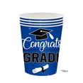 thumbnail image 2 of QuanTara Graduation Party Supplies – Cap-Themed Paper Plates & Tablecloth Set, Disposable Blue Graduation Decorations for Celebrations, 2 of 6