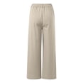 thumbnail image 2 of Arlun Womens Stylish Dressy Pants Wide Leg Stretchy Pure Color Work Pants with Pockets Elastic Waist Pleated Front Business Casual Slacks for Everyday Wear Khaki XL, 2 of 2
