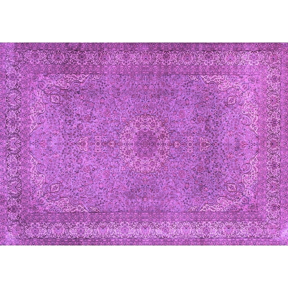 Ahgly Company Indoor Rectangle Persian Purple Traditional Area Rugs, 5' x 7'