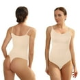 thumbnail image 2 of Cinvik Bodysuit Thong-Peachy Shaping Bodysuits Crew Neck Spaghetti Strap 1PCS Polyamide L, 2 of 6