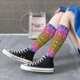 thumbnail image 5 of Naloa Glitter Rainbow Thigh High Socks Extra Long Stretchy Sock Women Over Knee High Opaque Stocking Daily Wear, 5 of 6