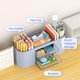 thumbnail image 3 of Organizador de escritorio Marbrasse con 3 cajones y 7 compartimentos azul, 3 of 7
