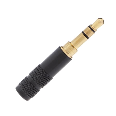 3.5mm Male Repair Headphone Stereo Plated Jack Plug & Spring Connector Adaptor For , Smartphones, , Speakers, black