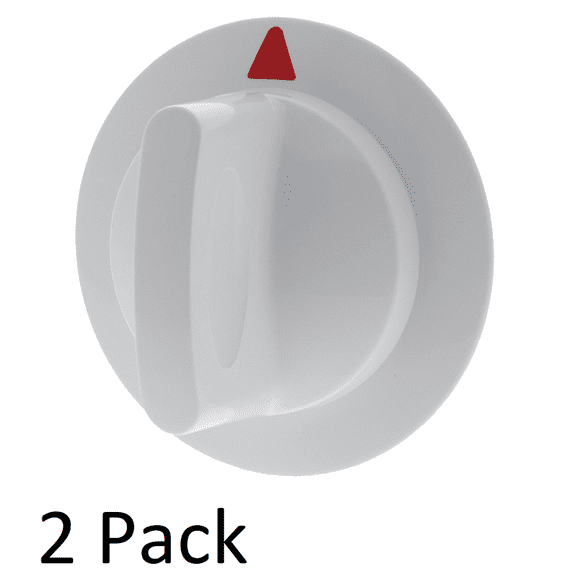 2 Pk, Dryer Timer Knob, White, for General Electric, AP2042269, WE1X1263