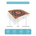 thumbnail image 5 of Orange Boho Flower King Size Down Alternative Comforter, Lightweight Comforter Quilt Bedding Set with Pillow Shams Traditional Oriental Tribal Ethnic All Seasons Bed Comforter Duvet Insert 96"x106", 5 of 7