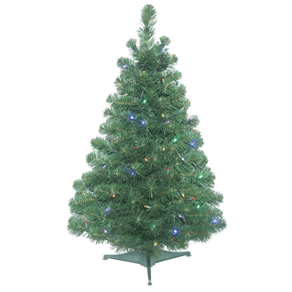 Vickerman 3' Oregon Fir Artificial Christmas Tree with 100 Multi