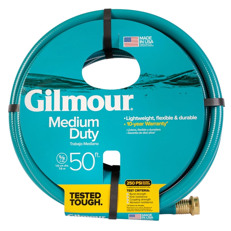 Gilmour 15058050 5/8" x 50' 4 Ply Reinforced Vinyl Garden Hose