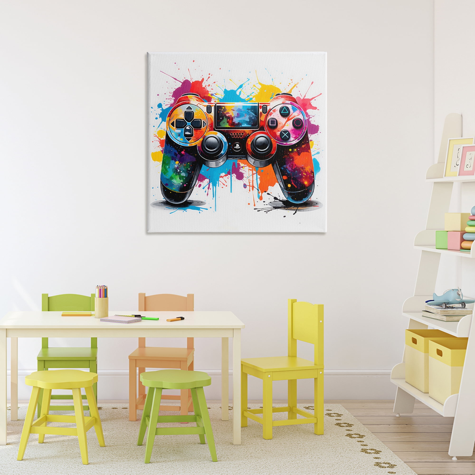 Stupell Industries Playful Bright Game Controller Canvas Wall Art, design by Creative Studio